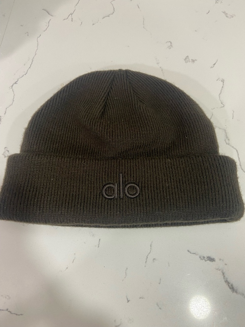 ALO Yoga Unisex Ribbed Beanie - Espresso